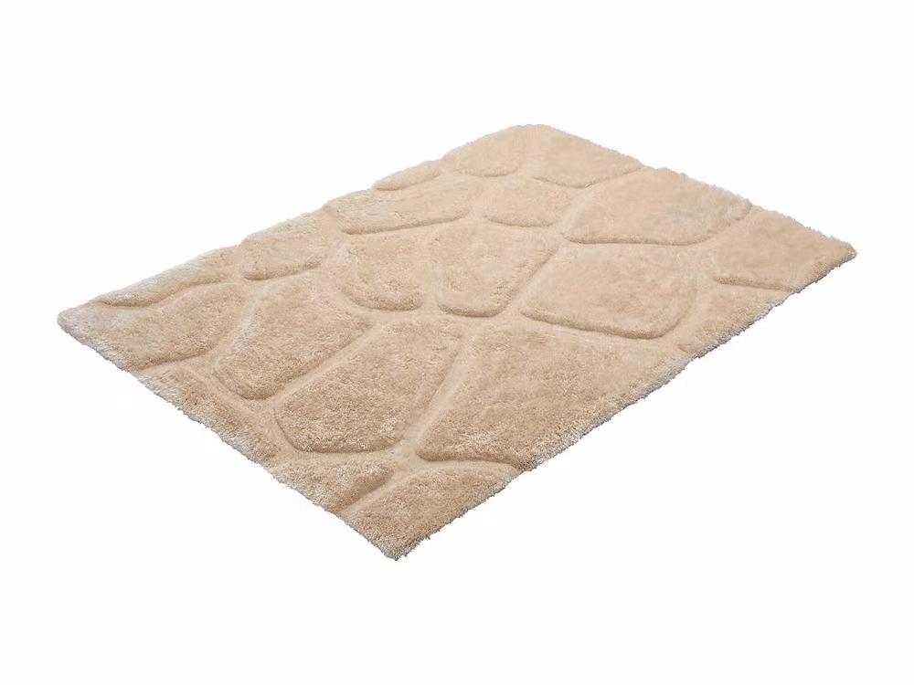 Vente-unique Pietra Long Pile Relief Shaggy Rug in Beige, W: 200 cm, D: 290 cm – 2