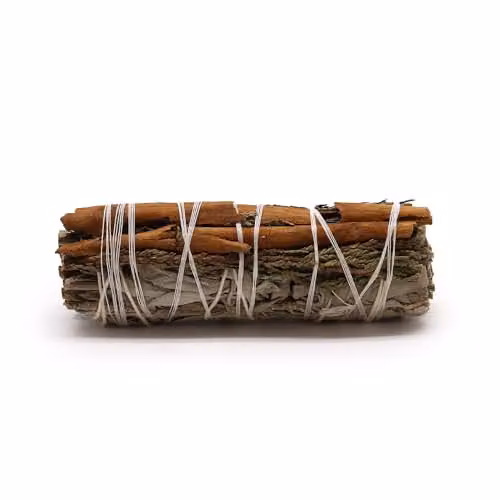 Ancient Wisdom White Sage Smudge Stick with Cedar and Cinnamon in Brown, 10 cm – 1