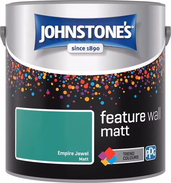 Johnstone's Empire Jewel Matt Feature Wall Paint in Green and Turquoise