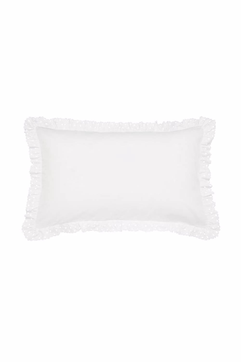 Helena Springfield Clara Embroidered Frill Cotton Duvet Cover and Pillowcase Set, White, W/D/H: 180 x 200 cm – 2
