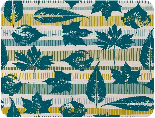 Benjamin Tate Design Autumn Pattern Geometric Fleece Blanket in Green and Beige, W: 120 cm, H: 150 cm – 2