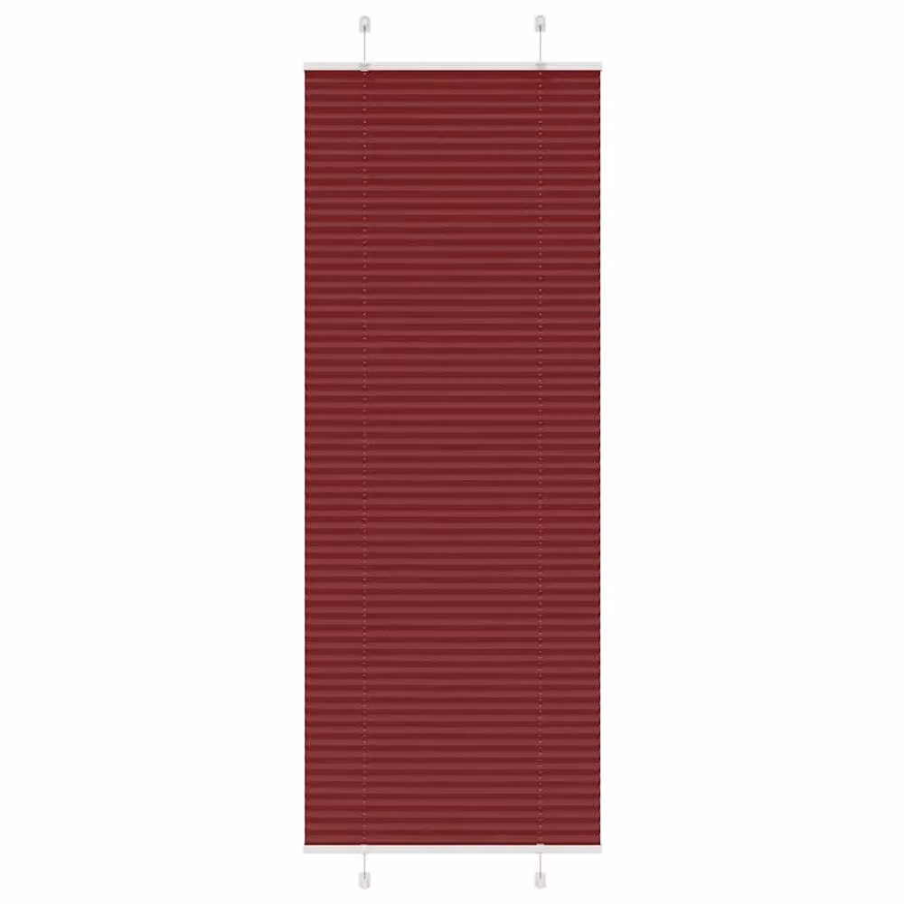 Berkfield Home Single Pleat Polyester Blind in Bordeaux Red, W: 70 cm, H: 200 cm – 2