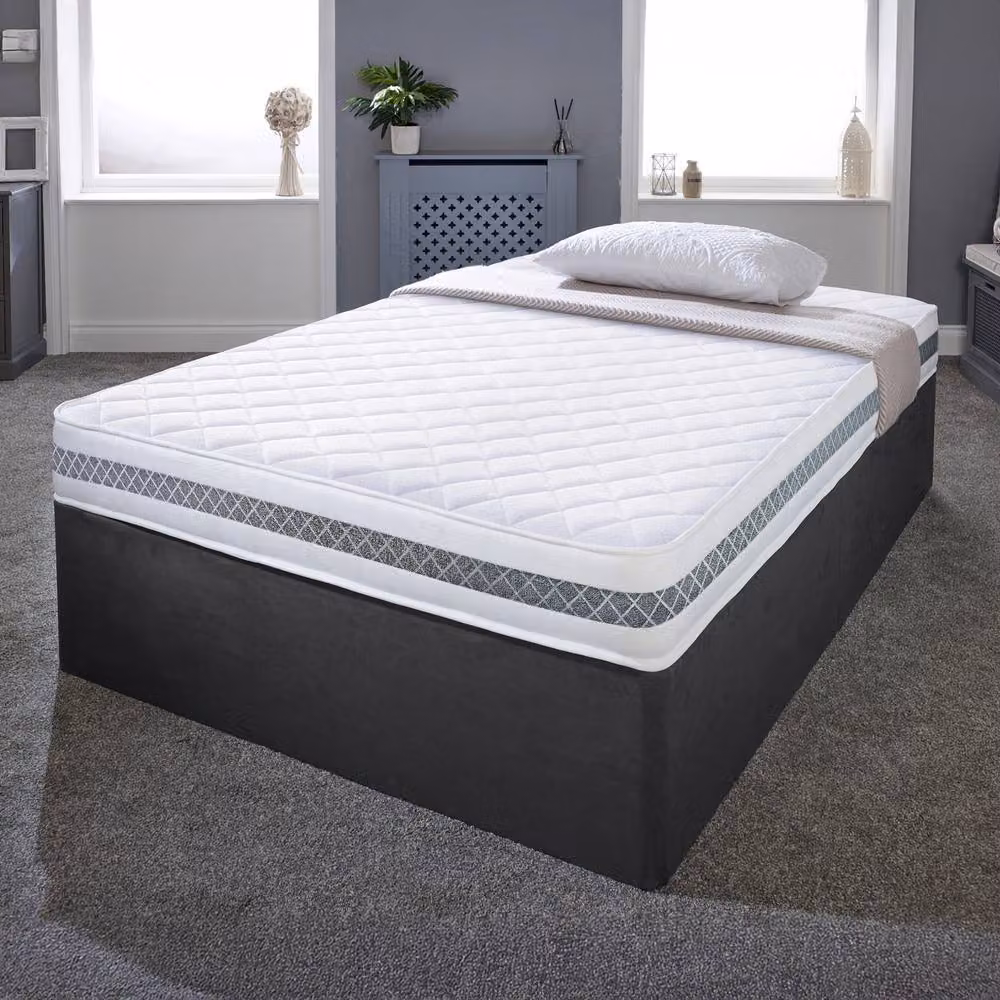 eXtreme Comfort Ltd Diamond 3D Memory Foam and Spring Hybrid Mattress with CoolTouch Surface in White, EU Double – 2