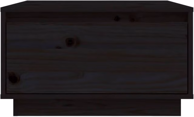 Berkfield Home Decorative Black Solid Wood Pine Coffee Table W: 56 cm, D: 56 cm, H: 32 cm