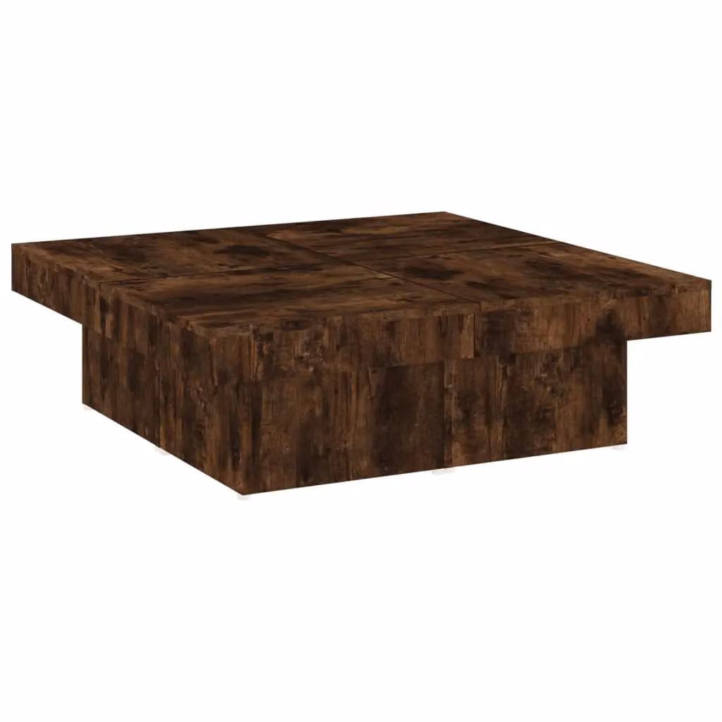 Berkfield Home Smoked Oak Coffee Table in Brown, W/D/H: 90 x 90 x 28 cm – 2