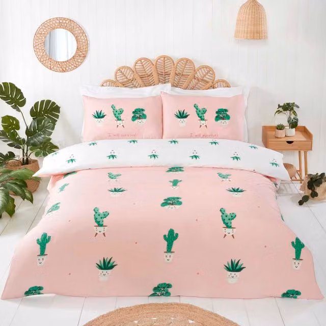 Rapport Home I Will Survive Microfibre Duvet Set and Pillowcase, Multicolour, W: 140 cm, L: 200 cm
