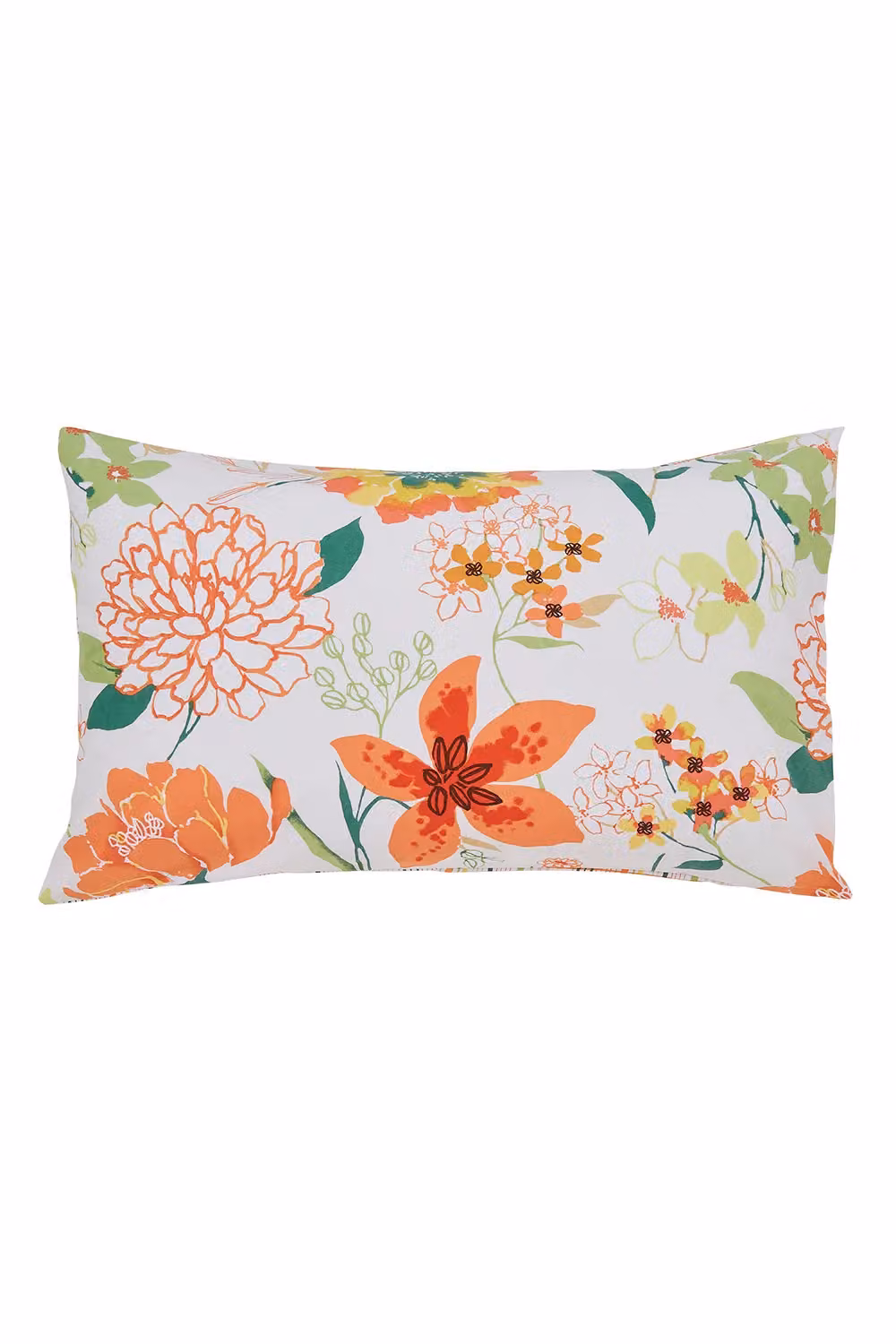 Helena Springfield Bella Reversible Floral Cotton Duvet Cover and Pillowcase Set, Orange and Multicolour, W/D/H: 200 x 200 cm – 4