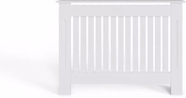 Havendro Vertical Slat Medium MDF Radiator Cover in Matt White