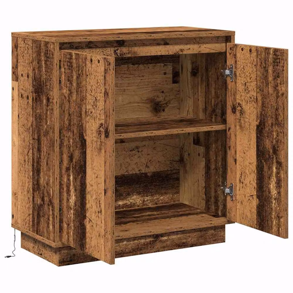 Berkfield Home Rustic Brown Sideboard with Integrated LED Lighting, W/D/H: 71 x 34.5 x 75 cm – 5
