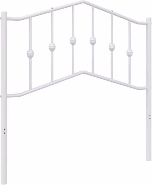 Berkfield Home Classic Metal Headboard, White, 90 cm