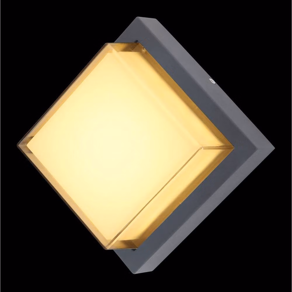 Netlighting Jalla Modern Outdoor LED Wall Lamp in Anthracite Grey, IP54, 3000K Warm White – 3