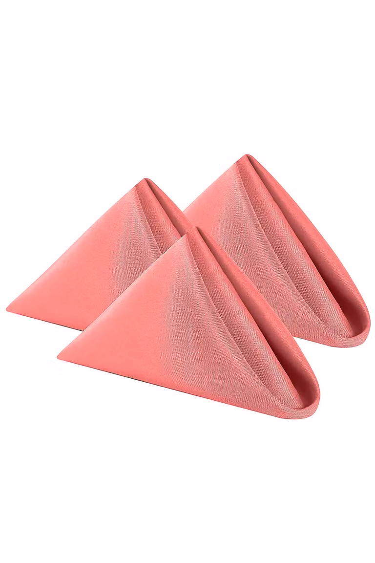 Neel Blue Reusable Polyester Table Napkins in Rose Gold, 50 x 50 cm