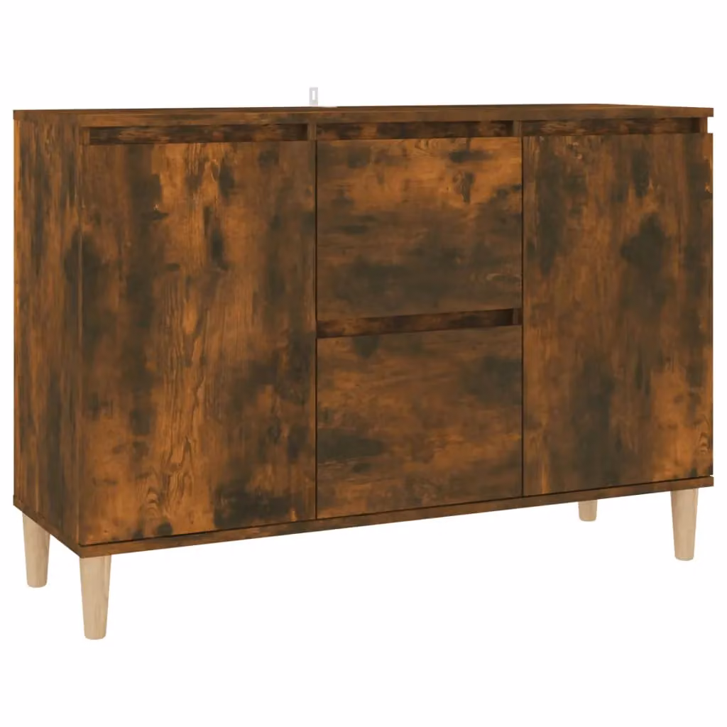 Berkfield Home Smoked Oak Sideboard in Brown, W/D/H: 103.5 x 35 x 70 cm – 2