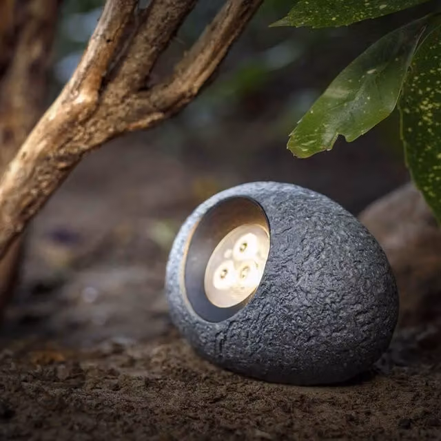 Ludeco 1.5W Grey LED Outdoor Rock Light Sphere