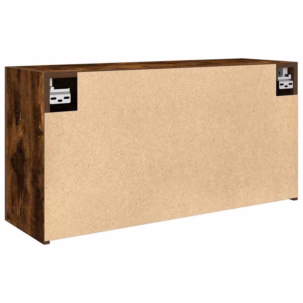 Berkfield Home Smoked Oak Decorative Bathroom Wall Cabinet, Brown, W: 80 cm, D: 25 cm, H: 40 cm – 5