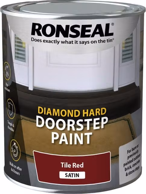 Ronseal Diamond Hard Doorstep Paint in Red