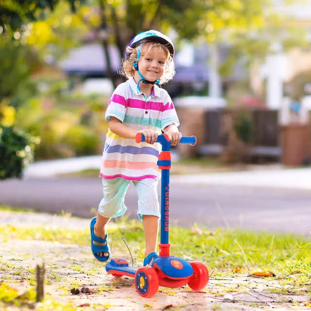 Costway Blue Foldable Kids Kick Scooter