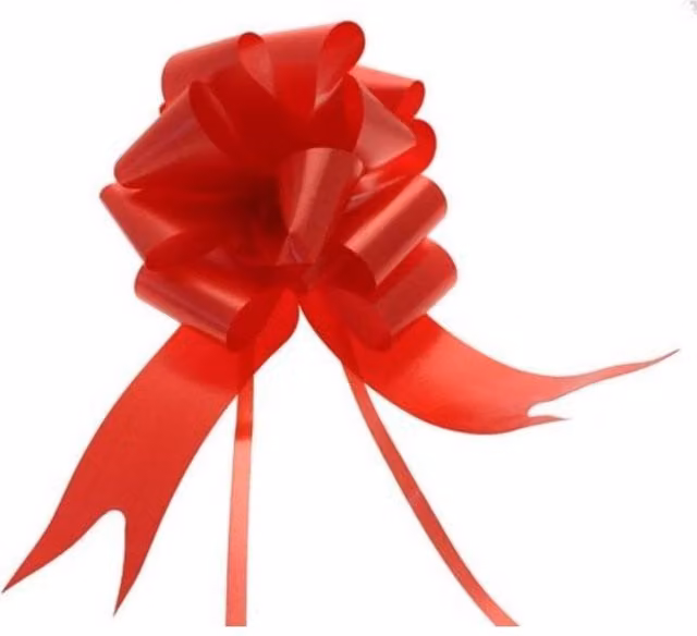 KDMD Red Plastic Pull Bow 50mm Party Decoration