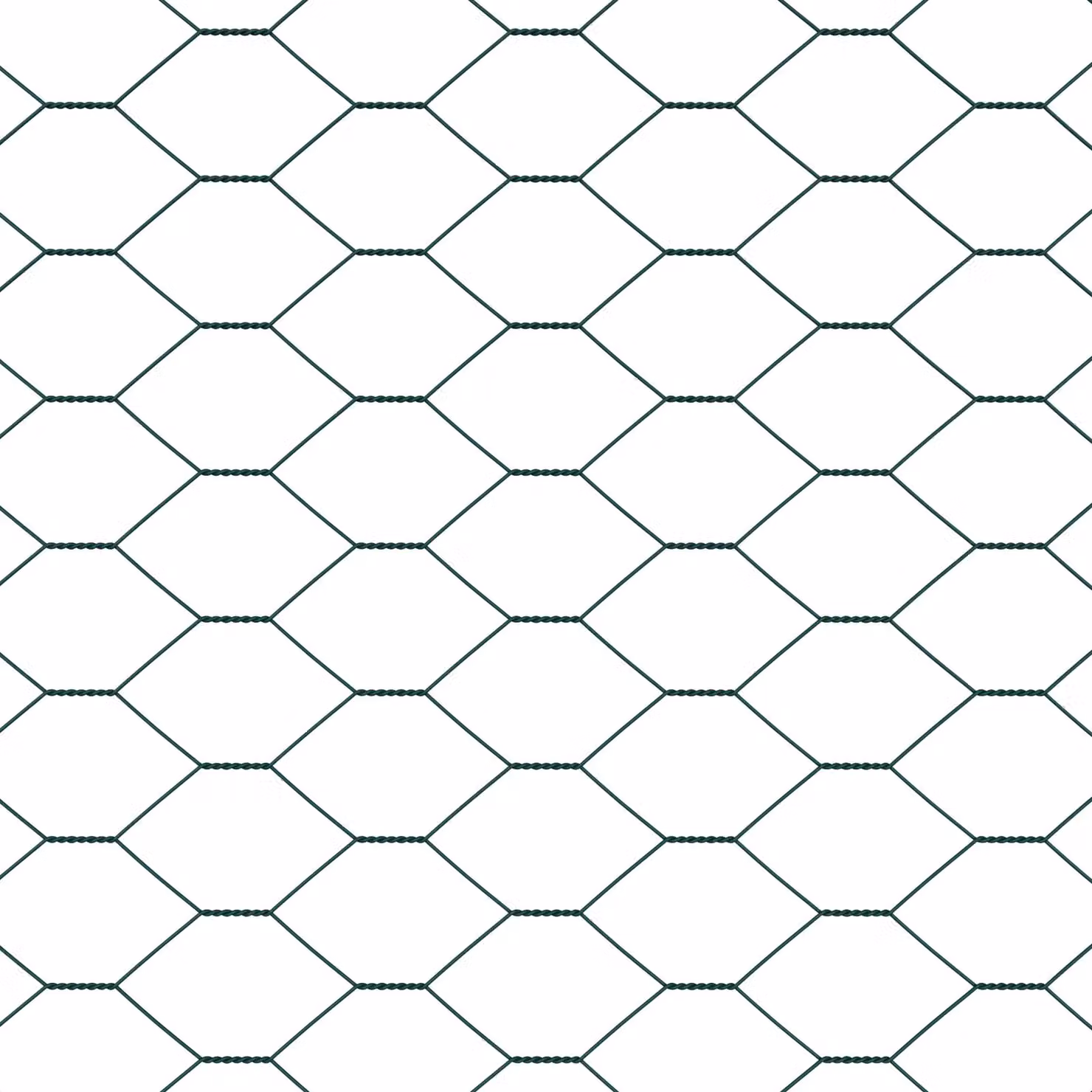 Berkfield Home Green PVC Coated Galvanised Steel Hexagon Fence 0.6 x 25 m – 4