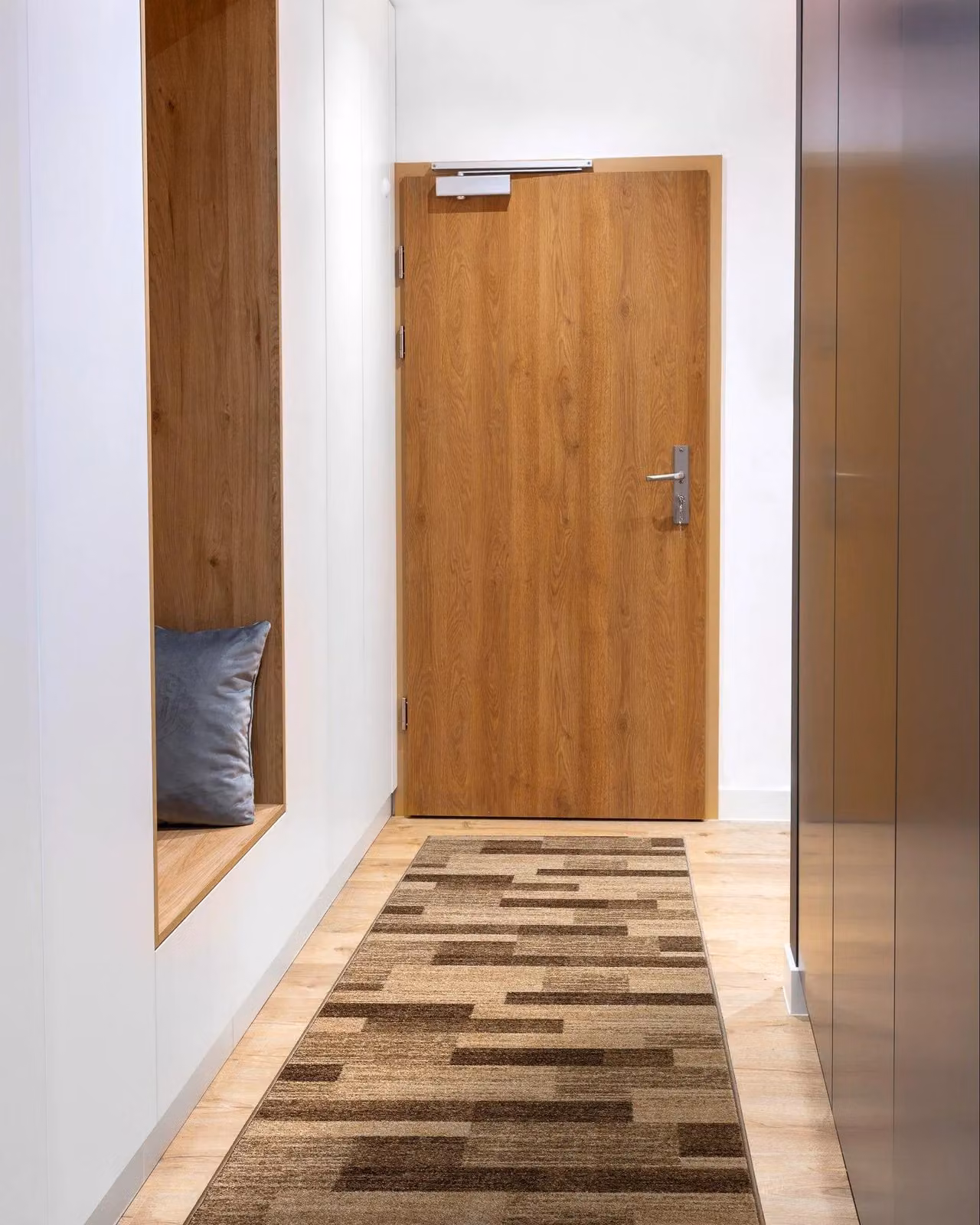 RugsX Karmel Deski Brown Geometric Modern Runner W: 120 cm, L: 400 cm – 4