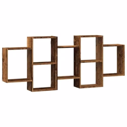 vidaXL Wall Mounted Shelf in Old Wood Brown, W/D/H: 159 x 18 x 65 cm