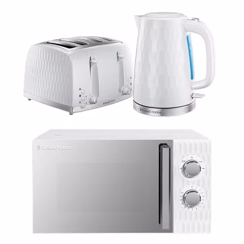 Russell Hobbs Honeycomb Kitchen Set in White – 1