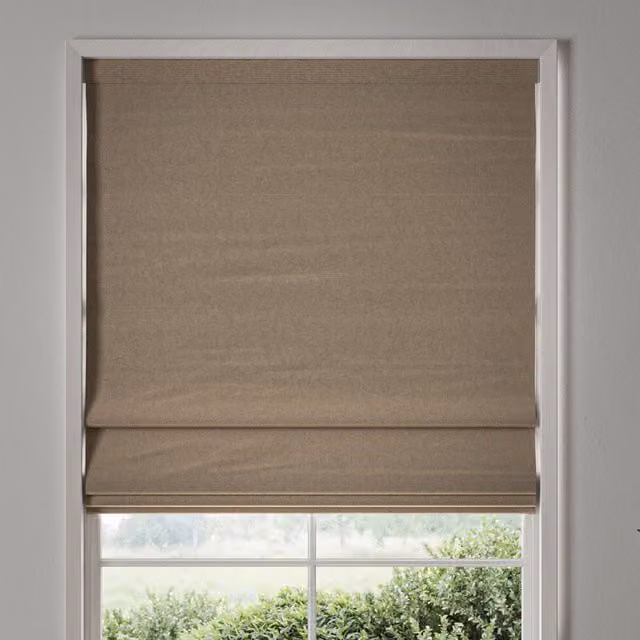 William Morris Reed Made To Measure Blackout Roman Blind in Chalk Beige