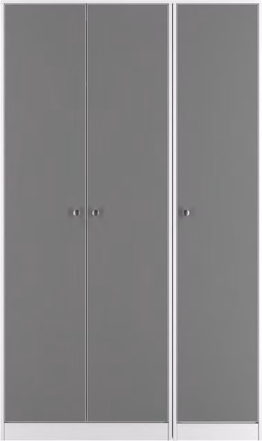 Ready Assembled 2 U Stowe 3 Door Wardrobe in Mid Grey