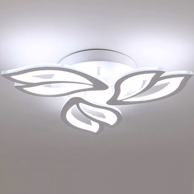 Goeco Modern Petal LED Ceiling Light, 40 W, 6500 K, White – 1