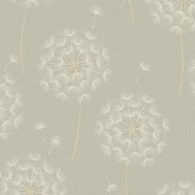 Holden Décor Allora Dandelions Heavyweight Textured Vinyl Wallpaper in Light Grey
