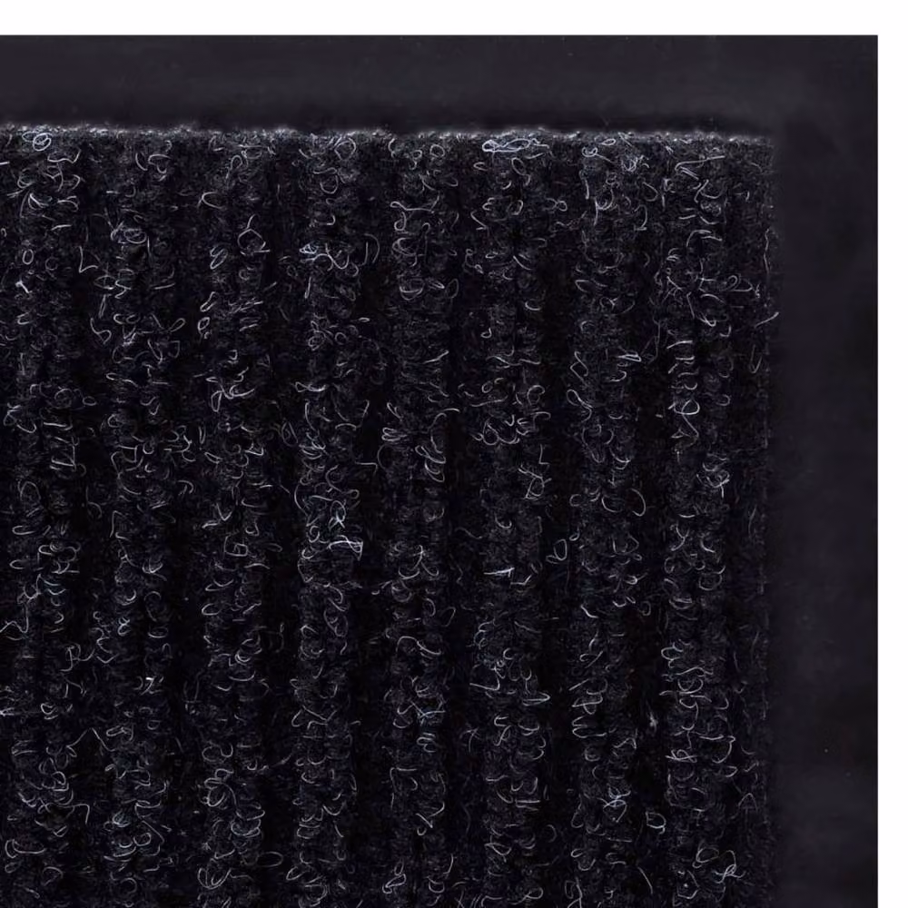 Berkfield Home Non-Slip Black PVC Rectangular Door Mat W: 90 cm, D: 60 cm – 4