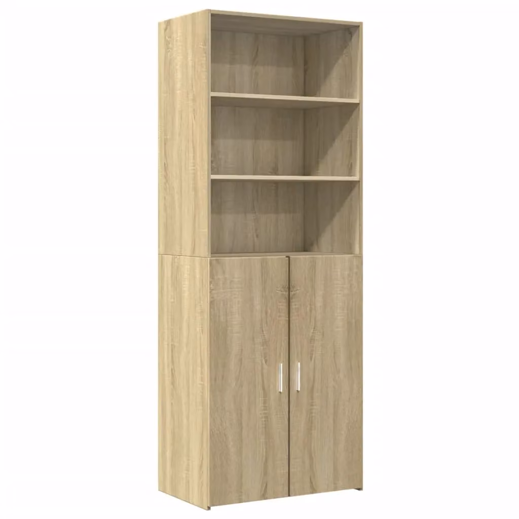 Berkfield Home Sonoma Oak Highboard in Brown, W/D/H: 70 x 42.5 x 185 cm