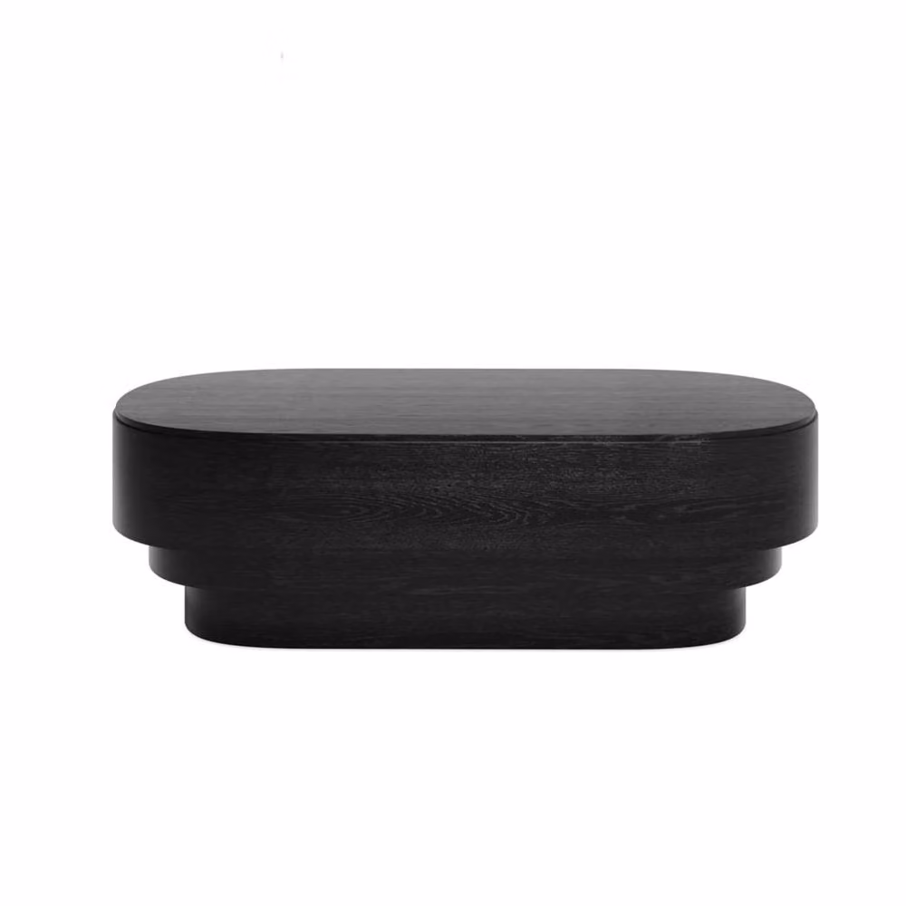Wyld Haus Mayfair Black Oval Wooden Coffee Table – 2