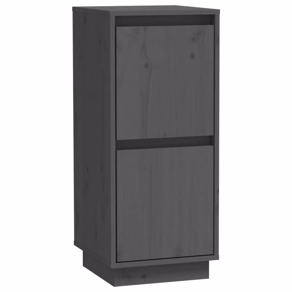 Berkfield Home Set of 2 Grey Solid Wood Pine Sideboards, W/D/H: 31.5 x 34 x 75 cm – 3