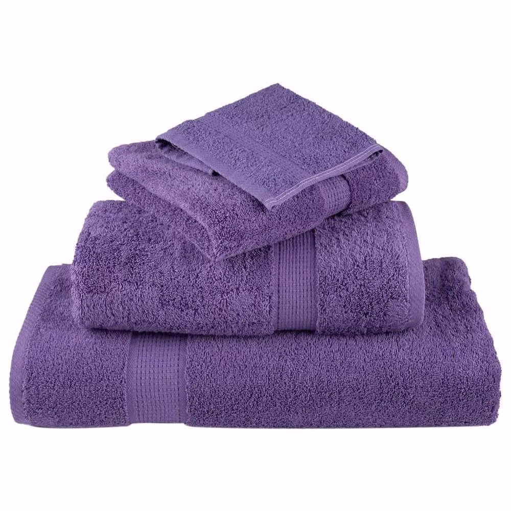 Berkfield Home SOLUND Premium Cotton Soap Towels, Purple, 10 pcs, W/D/H: 30 x 30 cm, 600 gsm – 3