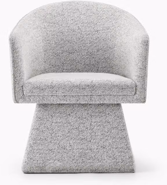 FurnitureboxUK Vera Grey Fabric Tub Accent Chair with Armrests