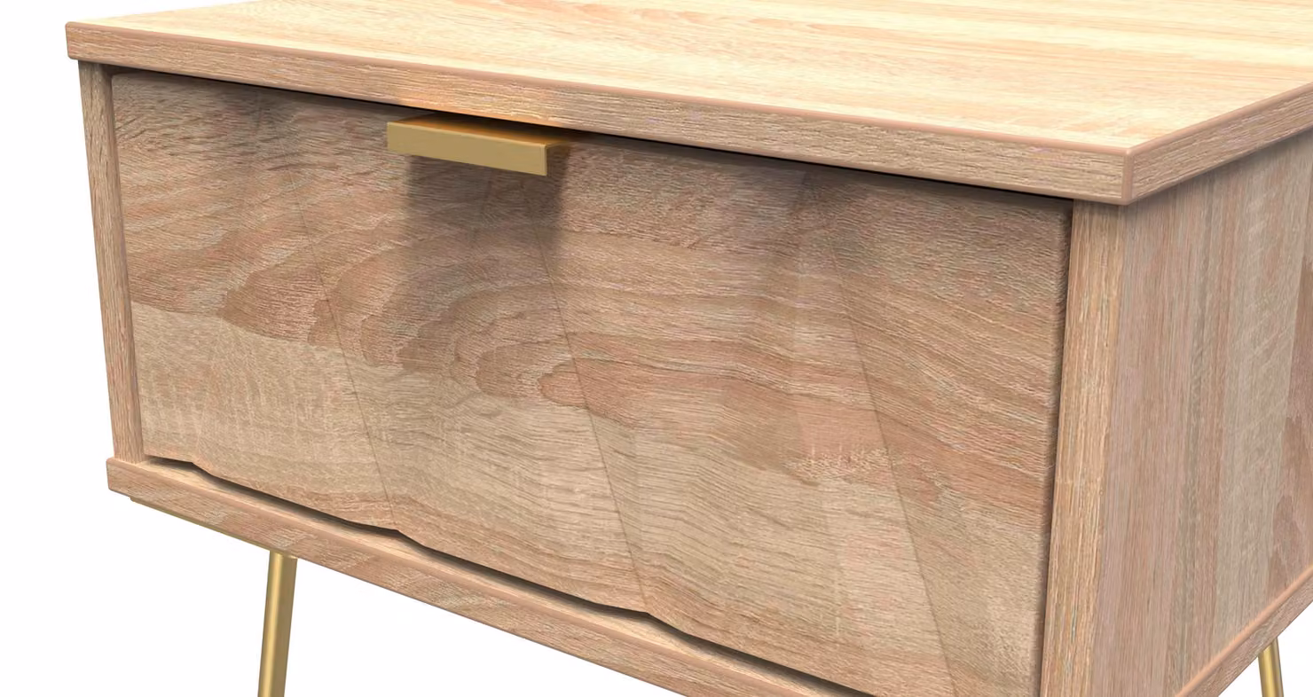 Ready Assembled 2 U Dallas 1 Drawer Bedside Table in Light Oak – 2