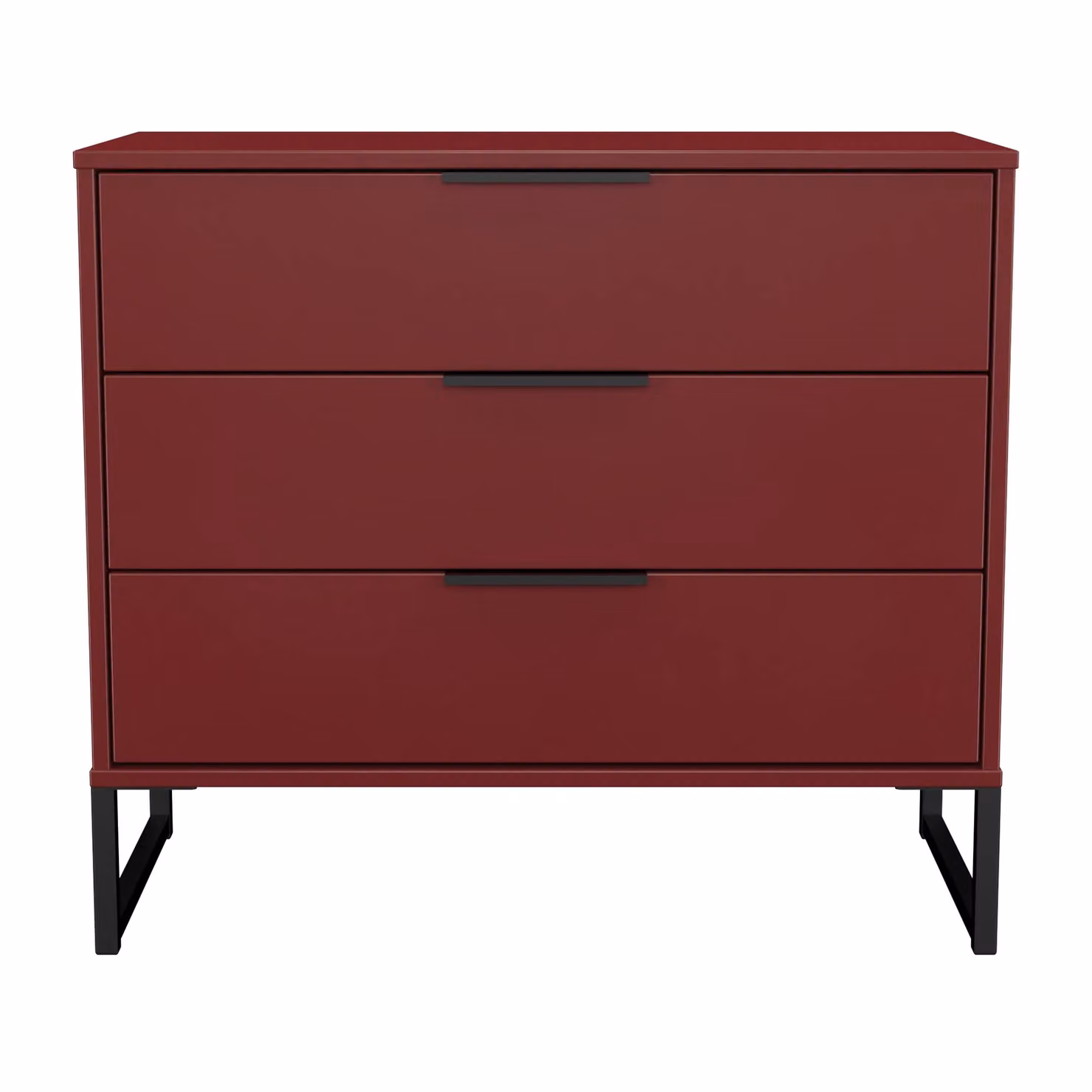 Ready Assembled 2 U Fuji 3 Drawer Chest in Red – 2