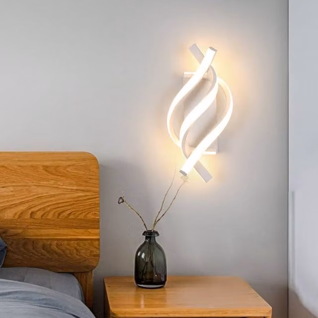 Goeco 22W LED Wall Light in White for Bedroom, Living Room and Hallway – 1