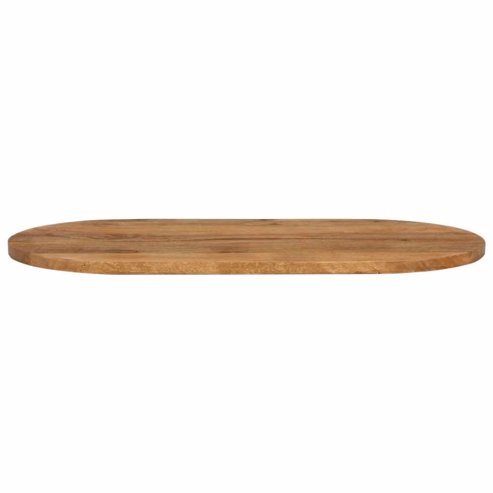 Berkfield Home Oval Solid Wood Mango Table Top, Brown, W: 120 cm, D: 50 cm, H: 3.8 cm – 2
