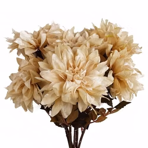Beige Leaf Design Artificial Floral Tabletop Decoration