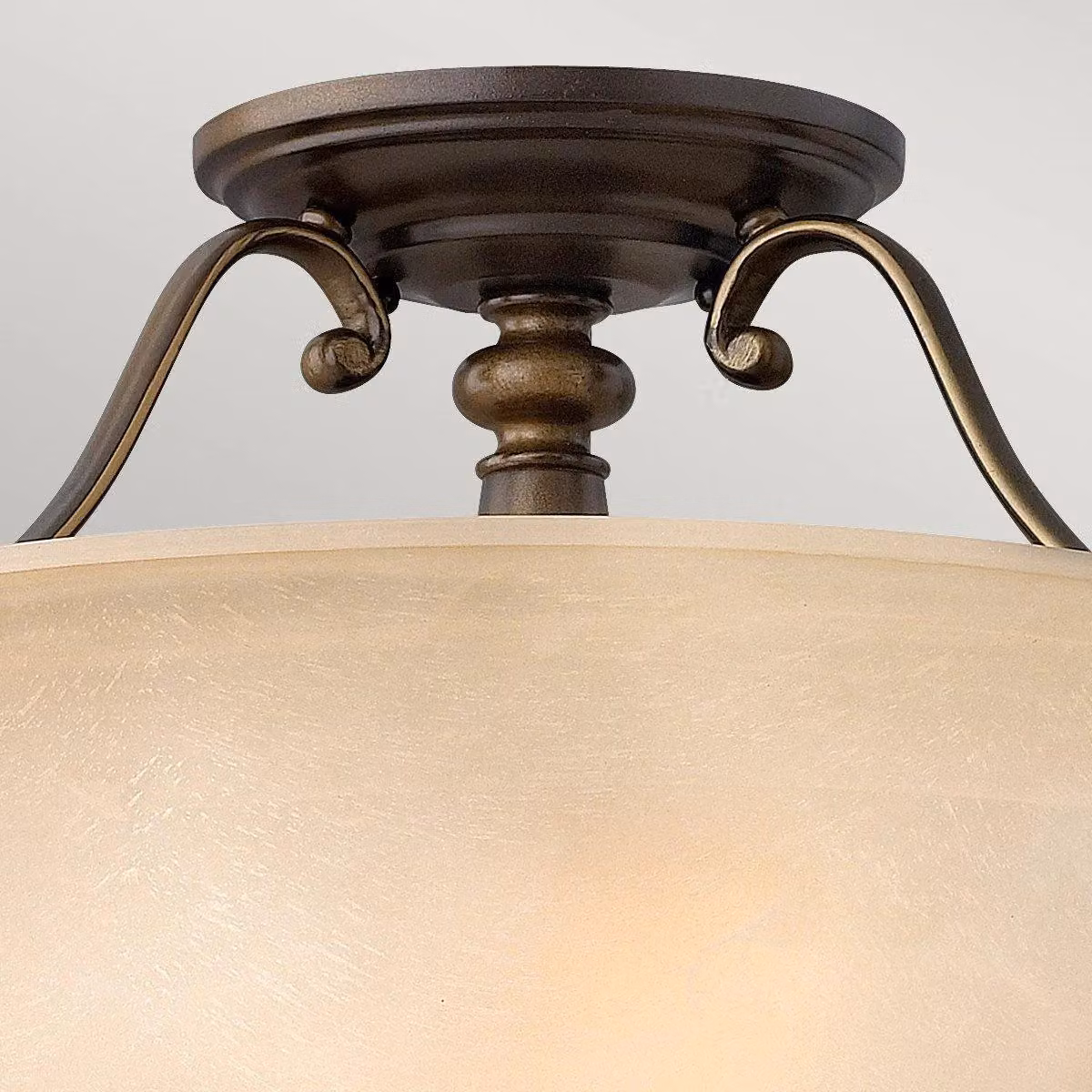 Netlighting Dunhill 2 Light Semi Flush Ceiling Light in Royal Bronze with E27 Socket – 2