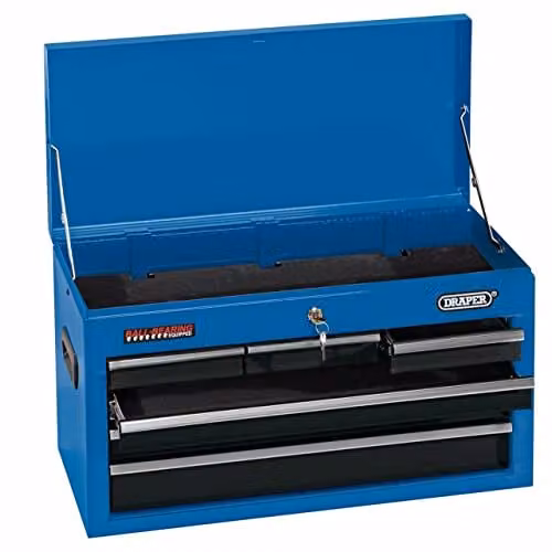 Draper Blue 6 Drawer Steel Tool Chest with Lockable Compartments