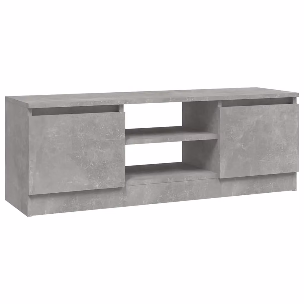 Berkfield Home TV Cabinet with Door in Concrete Grey, W/D/H: 102 x 30 x 36 cm – 2
