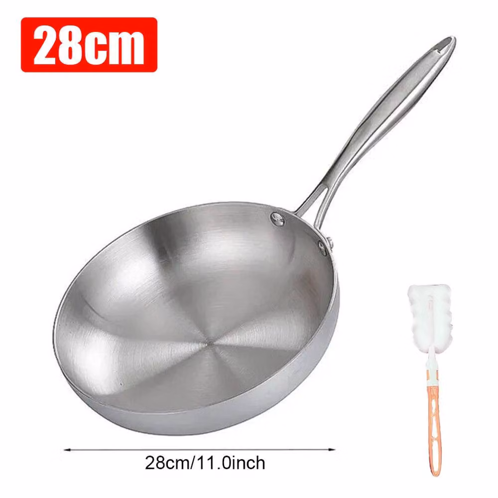 Ventryn 316 Food Grade Stainless Steel Non-Stick Frying Pan in Silver – 2