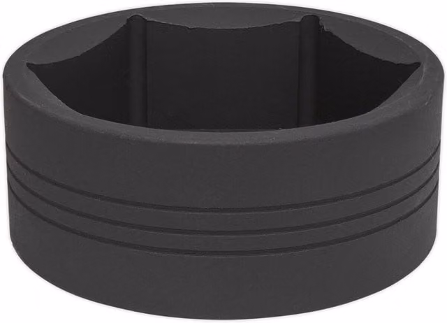 Loops 100mm Commercial 6 Point Impact Socket Bit, 1 inch Square Drive, Black, Drop Forged Steel – 1