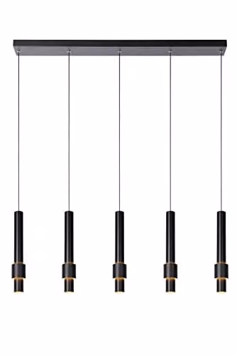 Lucide Margary Dimmable Modern LED Suspended Pendant Light in Black – 1
