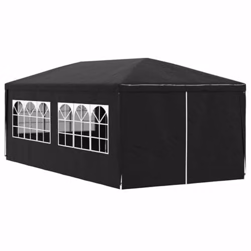 vidaXL Party Tent with Windows in Anthracite and Black, W: 6 m, D: 3 m, H: 2.55 m – 1