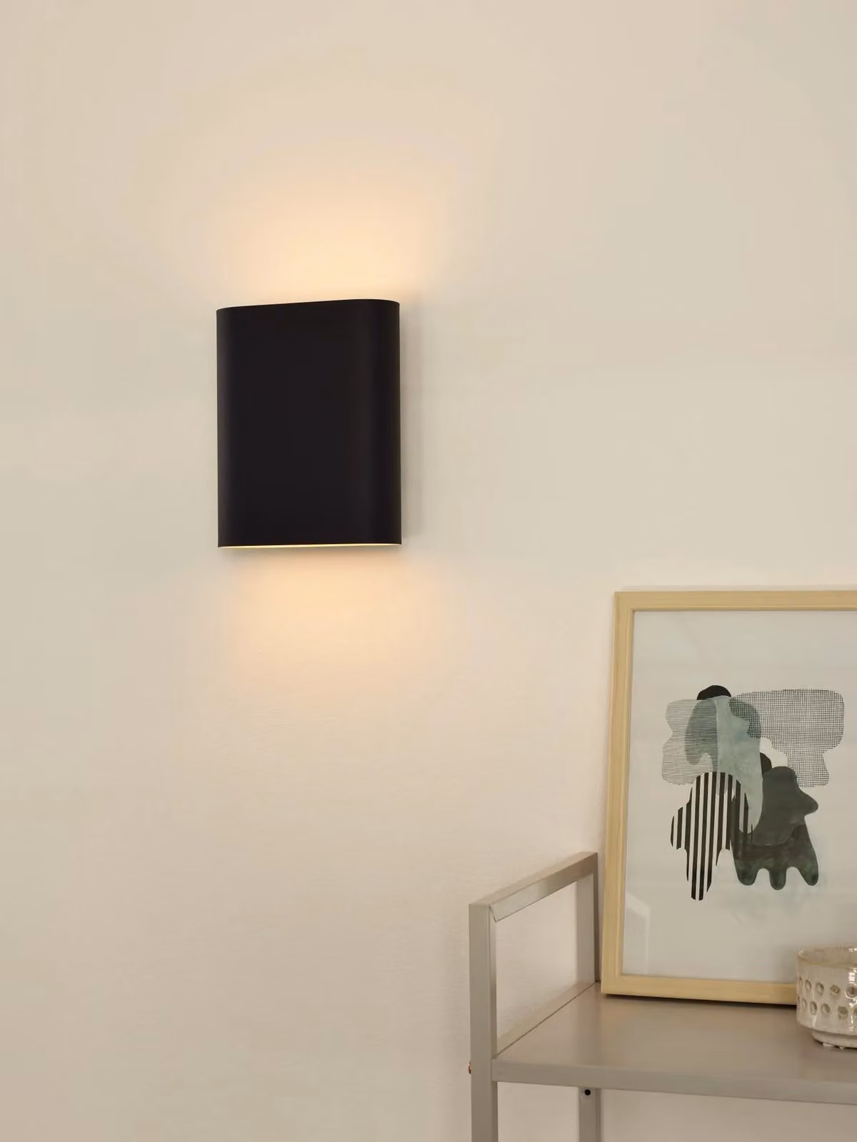 Lucide Ovalis Dimmable Up and Down Indoor Wall Light in Black – 2