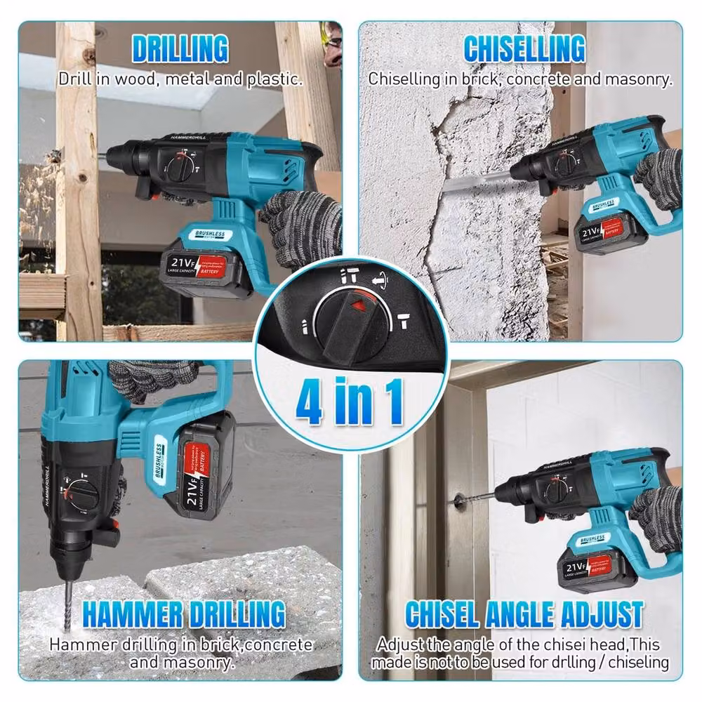 SPETLEK Heavy Duty Electric Impact Hammer in Turquoise, W: 520 mm – 4